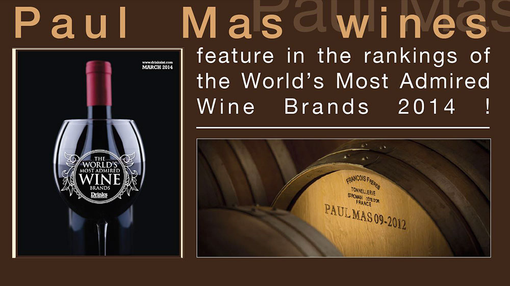 DRINKS INTERNATIONAL: Paul Mas ranked #30 World’s Most Admired Wine Brand